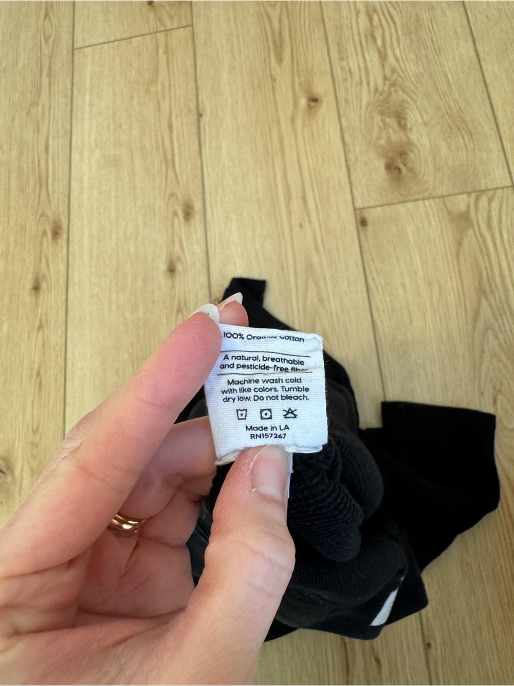 mate the label black wide leg waffle knit pants size small - Picture 5 of 5